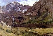 Albert Bierstadt Mountain Lake painting